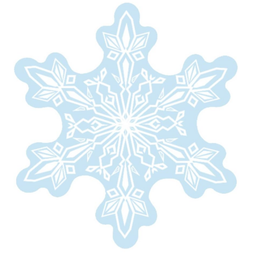 Balloon Foil Snowflake Blue Clear